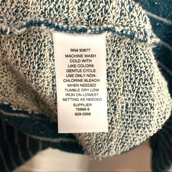 St. John’s Bay stripe pullover hooded sweater - Picture 4 of 5